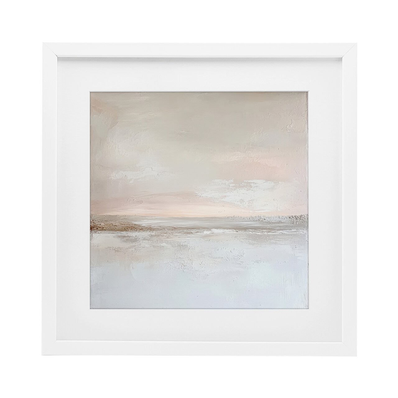 Stupell Industries Muted Landscape Abstract Horizon Framed Print Under Glass, design by Petal Prints Design